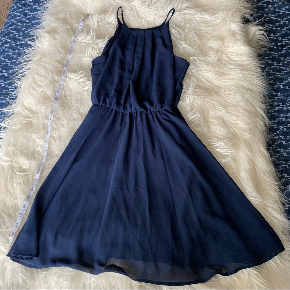 Blue Rair Navy Spaghetti Strap Dress, Size Medium